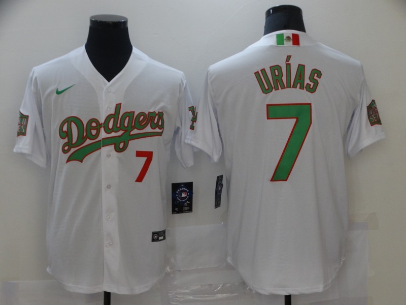 Men's Los Angeles Dodgers Julio Urias #7 White Baseball Jersey